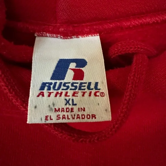 Vintage Wisconsin Badgers Russell Athletic Sweatshirt Hoodie Size XL - Picture 3 of 4